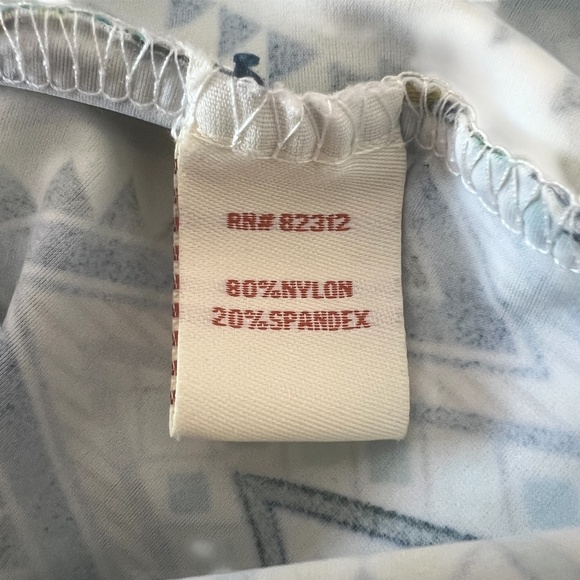 Aryeh Anthropologie Sz Small Geometric  Shift Dress Green Blue Flare Sleeve - Picture 4 of 7